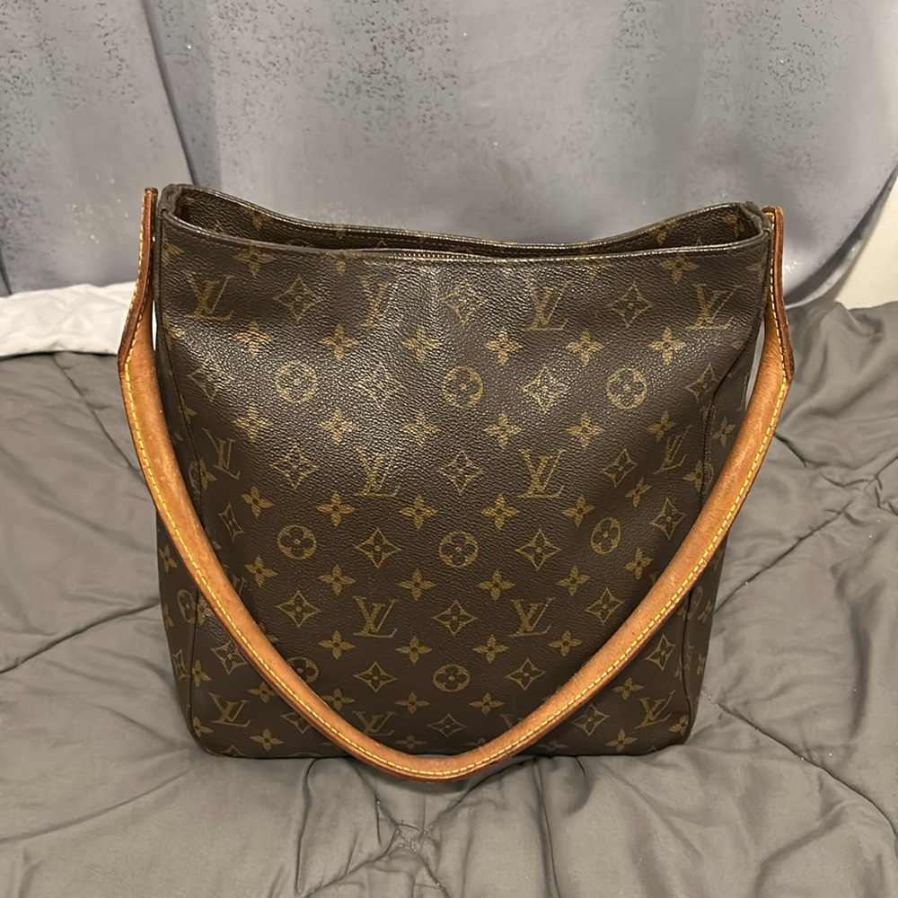 Louis Vuitton Monogram Canvas Bucket Messenger in Brown and Tan